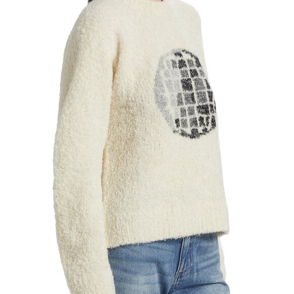 Lingua Franca HAND KNIT DISCO BALL CREW SWEATER - Picture 5 of 5